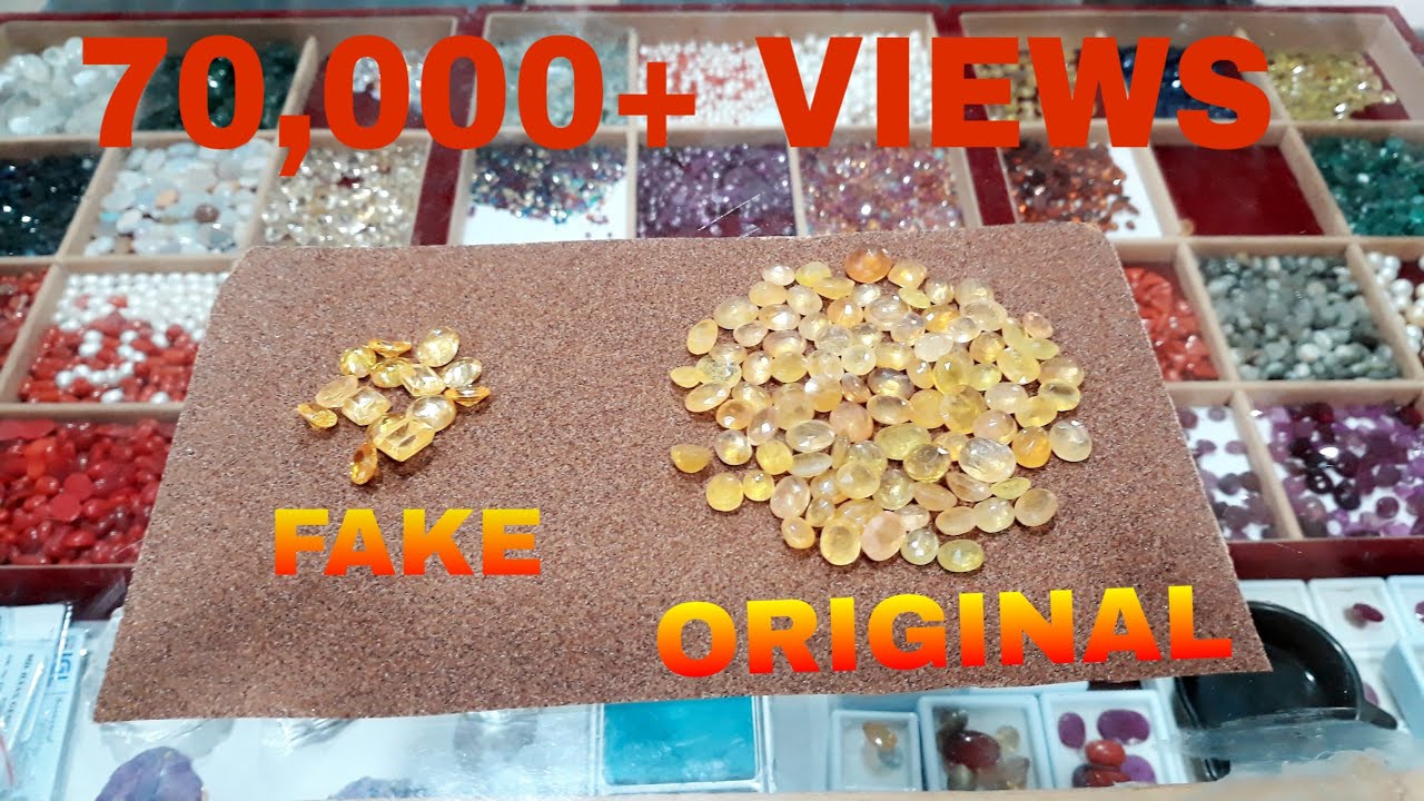 How to test NATURAL PUKHRAJ (yellow sapphire) FAKE PUKHRAJ at home... And answering some questions