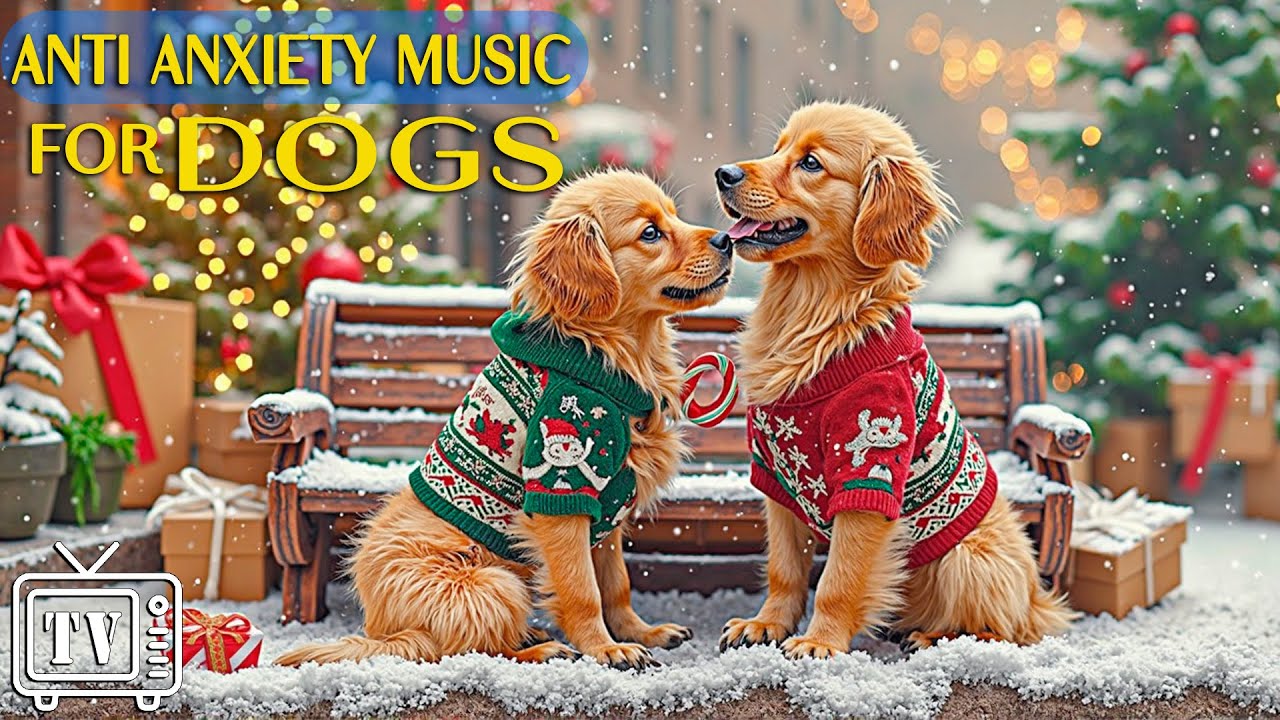 Relaxing Christmas for Dogs 🎄 DOG TV: Calming Holiday Music & Dogs Videos to Ease Stress & Anxiety