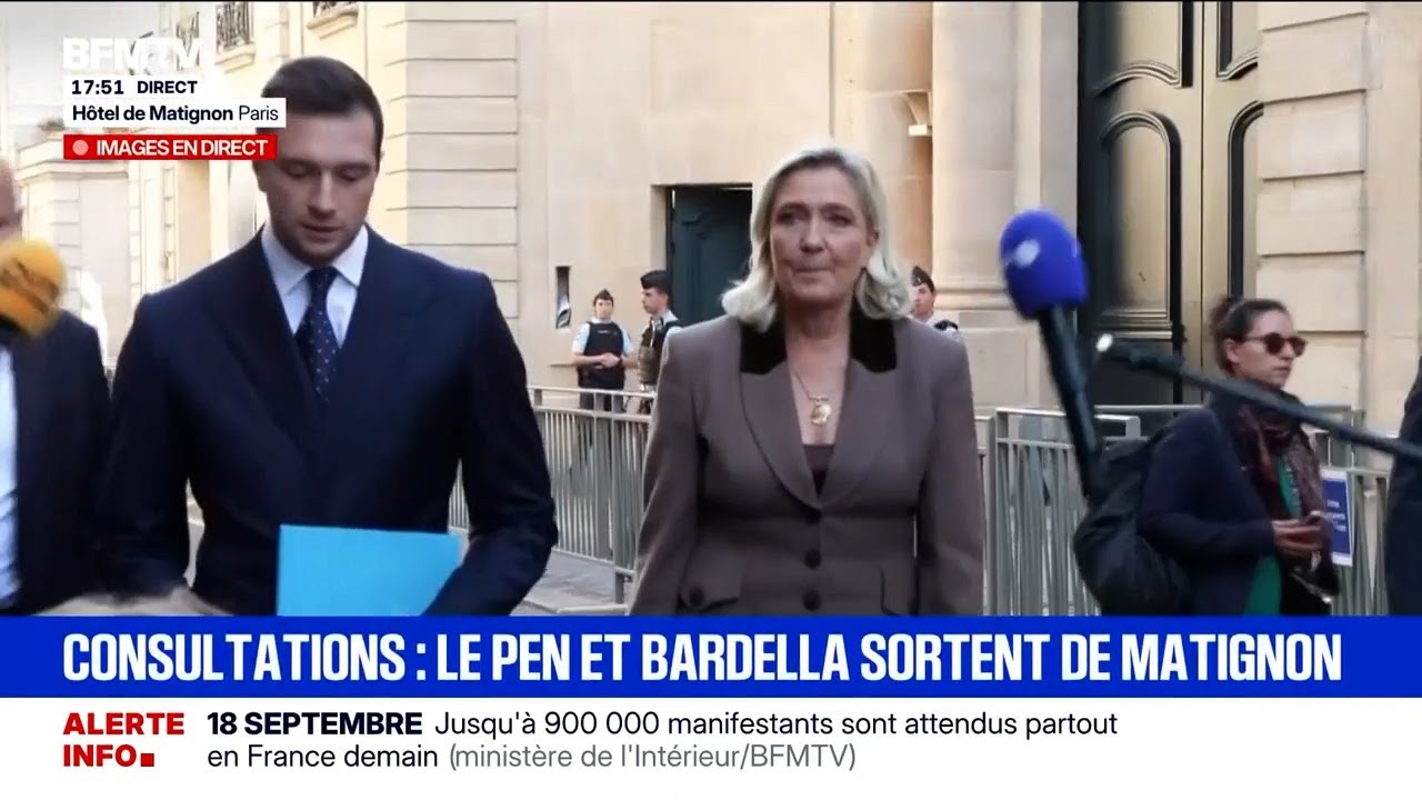 Consultations à Matignon : la réaction de Marine Le Pen et Jordan Bardella