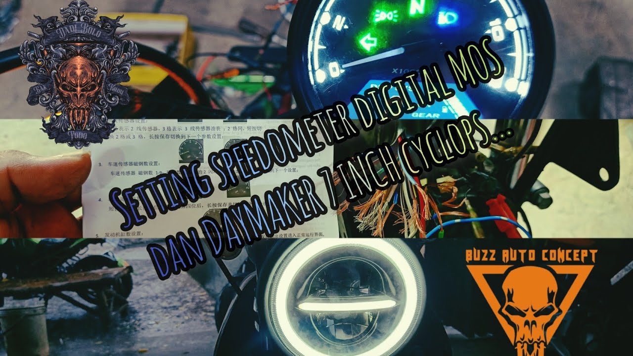 pemasangan dan cara setting speedometer digital MOS di yamaha VIXION-old