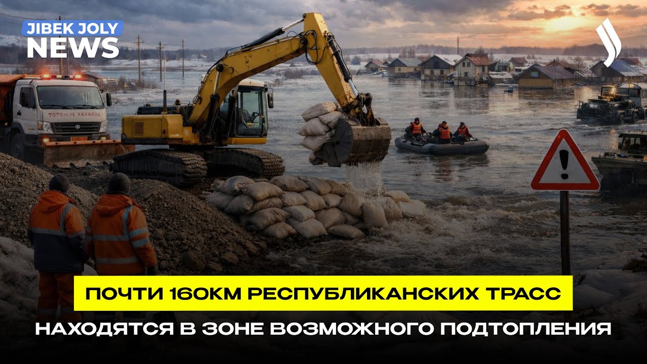Почти 160 км республиканских трасс находятся в зоне возможного подтопления | Jibek Joly News