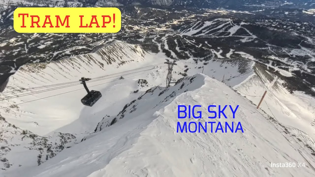 ❄️ 7 TIMES! ⛷️ Otter Slide 🛝 Tripple Black to Marx Double Black on the Lone Peak Tram @BigSkyResort 