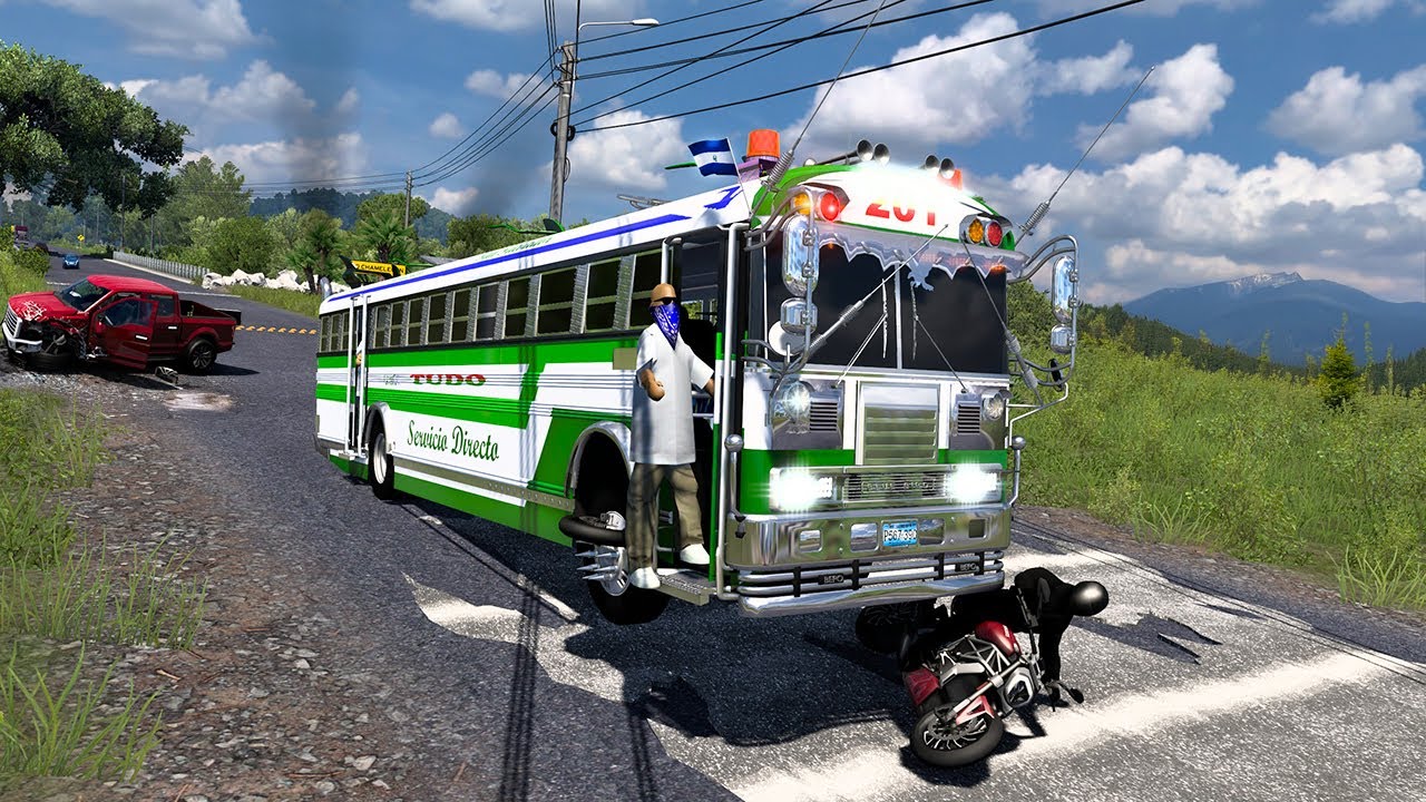 Autobús Blue Bird Del Salvador Se Accidenta A 200km American Truck Simulator