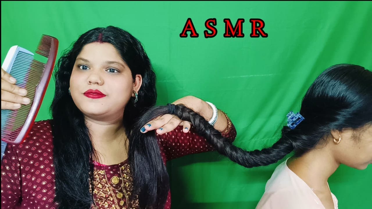 ASMR~ Fast and Aggressive Doing My Sister Student Hair Binding Style( Relaxing) @asmrsangi7044