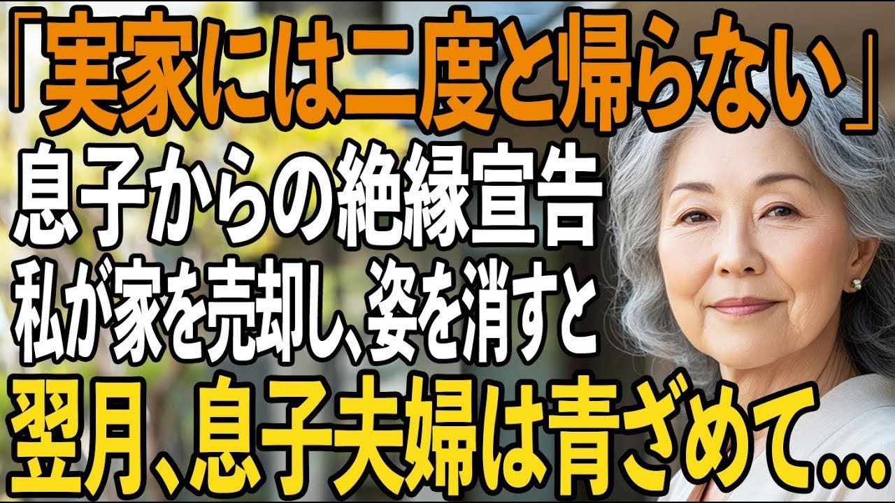 「実家には二度と帰らない」息子からの突然の絶縁宣告。望みどおり、家を売却した私が高級老人ホームに入ると→翌月、息子夫婦は青ざめて…【シニアライフ】【60代以上の方へ】
