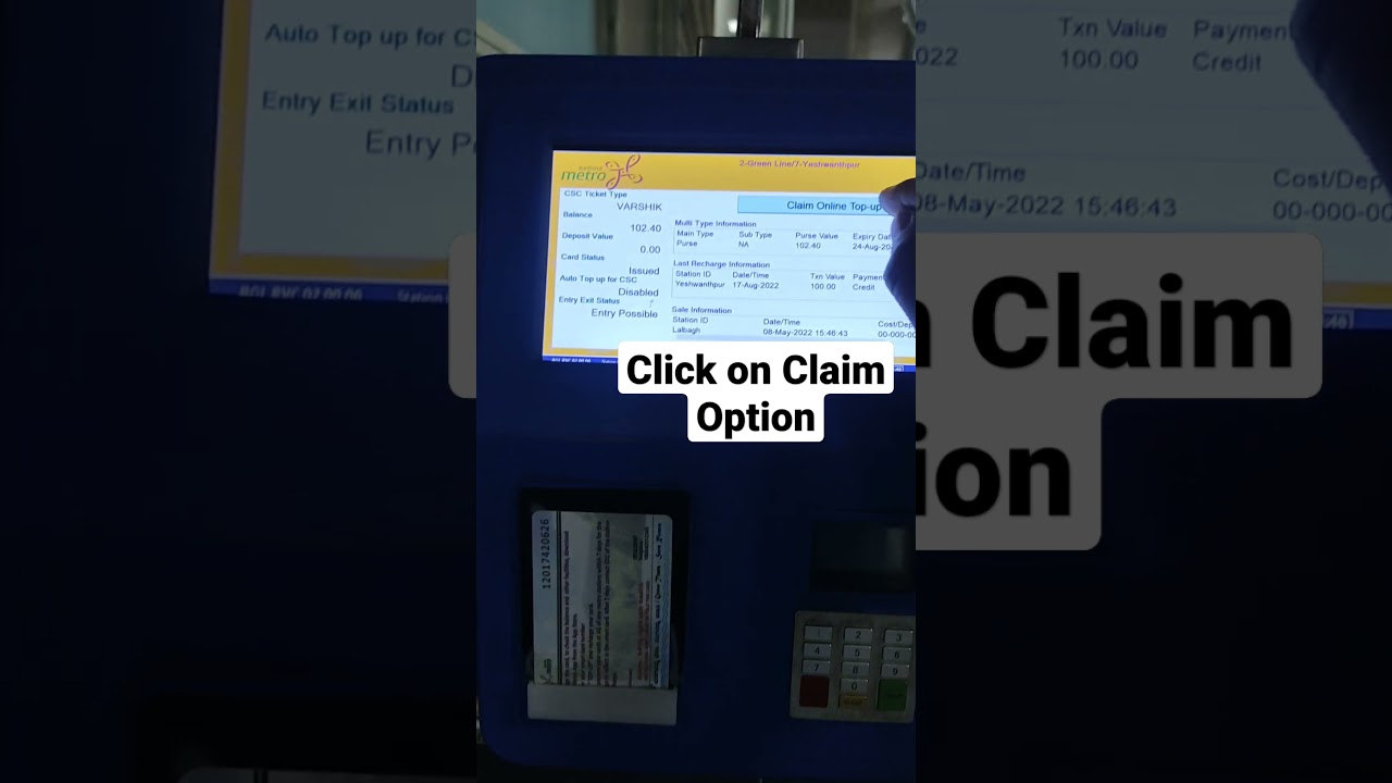 How to recharge METRO CARD 💳 #bangalore #nammametro #recharge