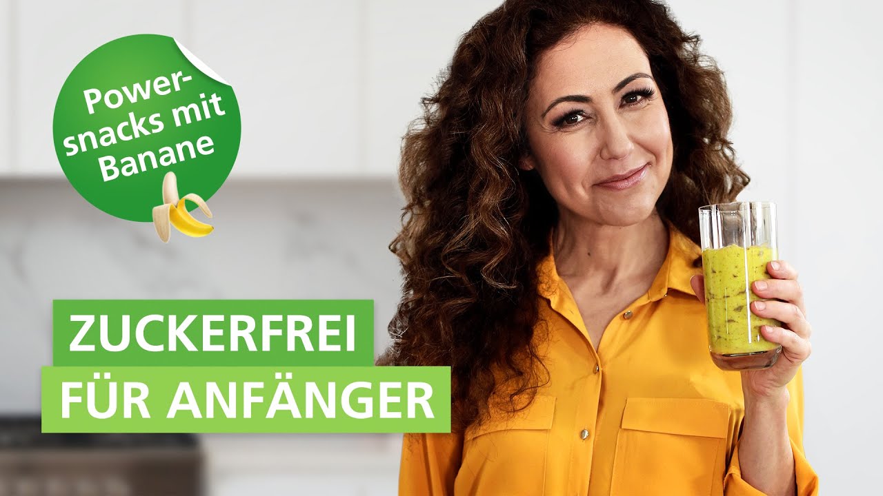 Zuckerfreie Alternativen: Schoko-Bananenkuchen und Bananen-Smoothie