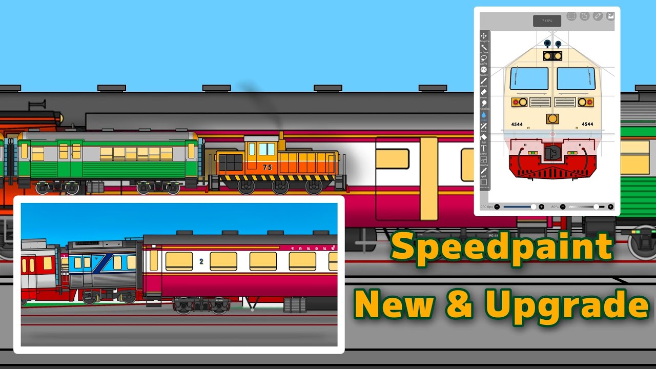 รถไ​ฟไทย​ Galaxy ​express ​901​ : Speedpaint Locomotive​s Thai New​ & Upgrade [EP.6​]