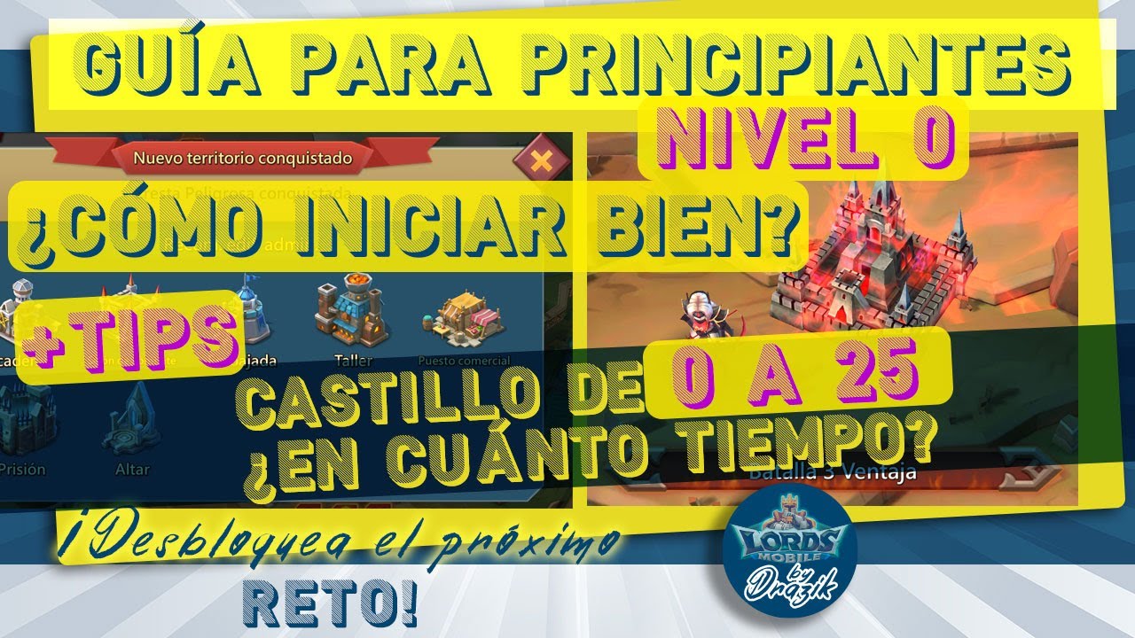 👉 Guía para PRINCIPIANTES│Lords Mobile │NIVEL 0 ¿Cómo iniciar BIEN?