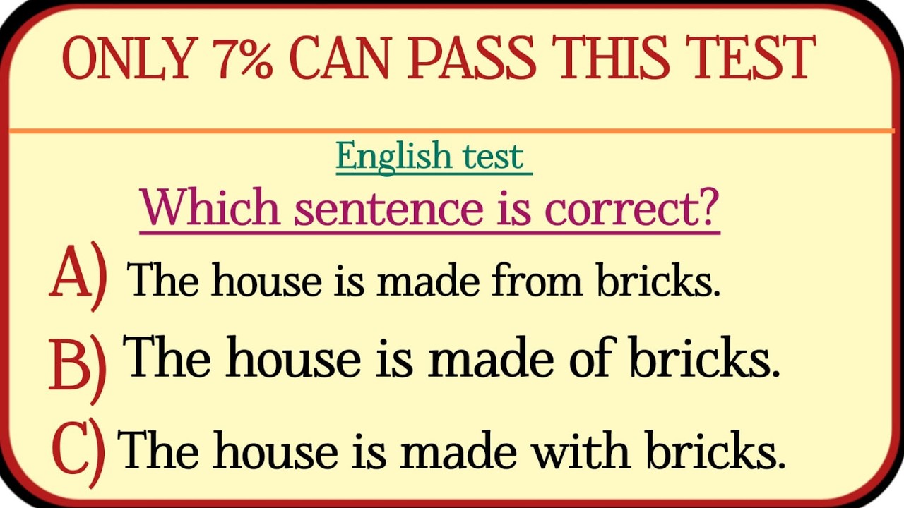 G for Grammar past present future mix ✨ONLY 7%CAN PASS THIS TEST.