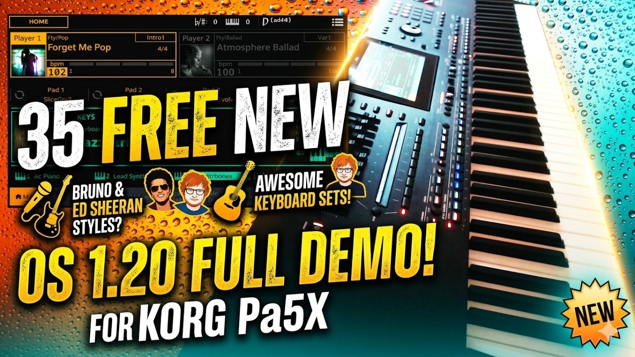 Korg Pa5X - 35 new styles demo from the OS 1.20 update