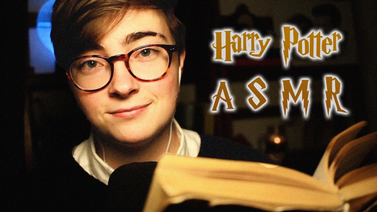 ASMR Whispers and Paper Sounds during a Storm - Reading Harry Potter