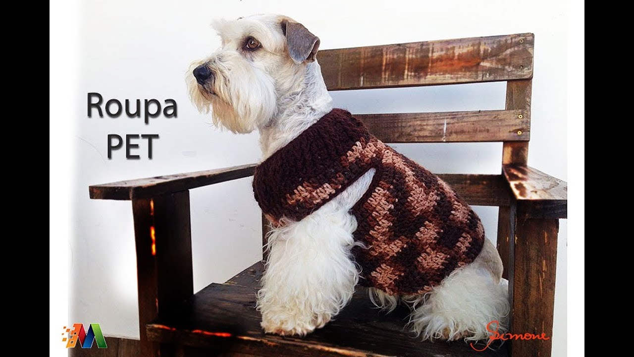 Roupa Pet Crochê (Macho) passo a passo Prof. Simone Eleotério
