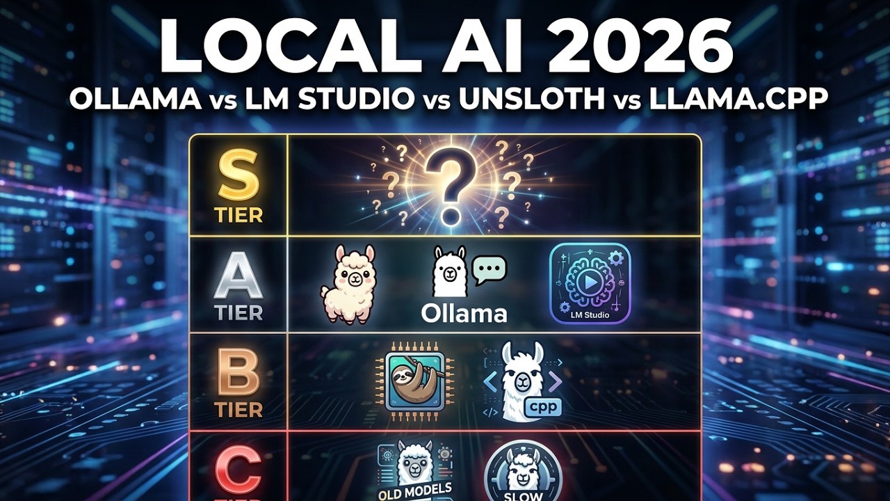 Local AI 2026: Ollama vs LM Studio vs Unsloth vs llama.cpp | Quantisierung | KV‑Cache | Kontext