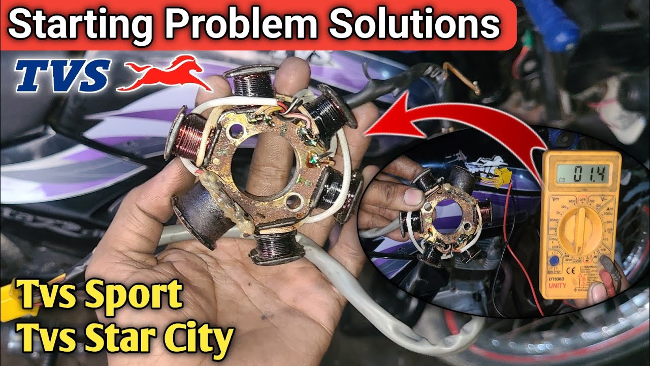 मेगनेट Coil मल्टीमीटर से केसे चेक करे  // Tvs Star City Starting Problem