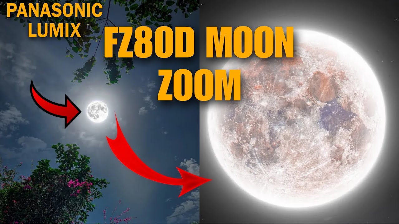 Panasonic Lumix DC-FZ80D Moon Zoom Test | FZ80D Big Zoom Camera