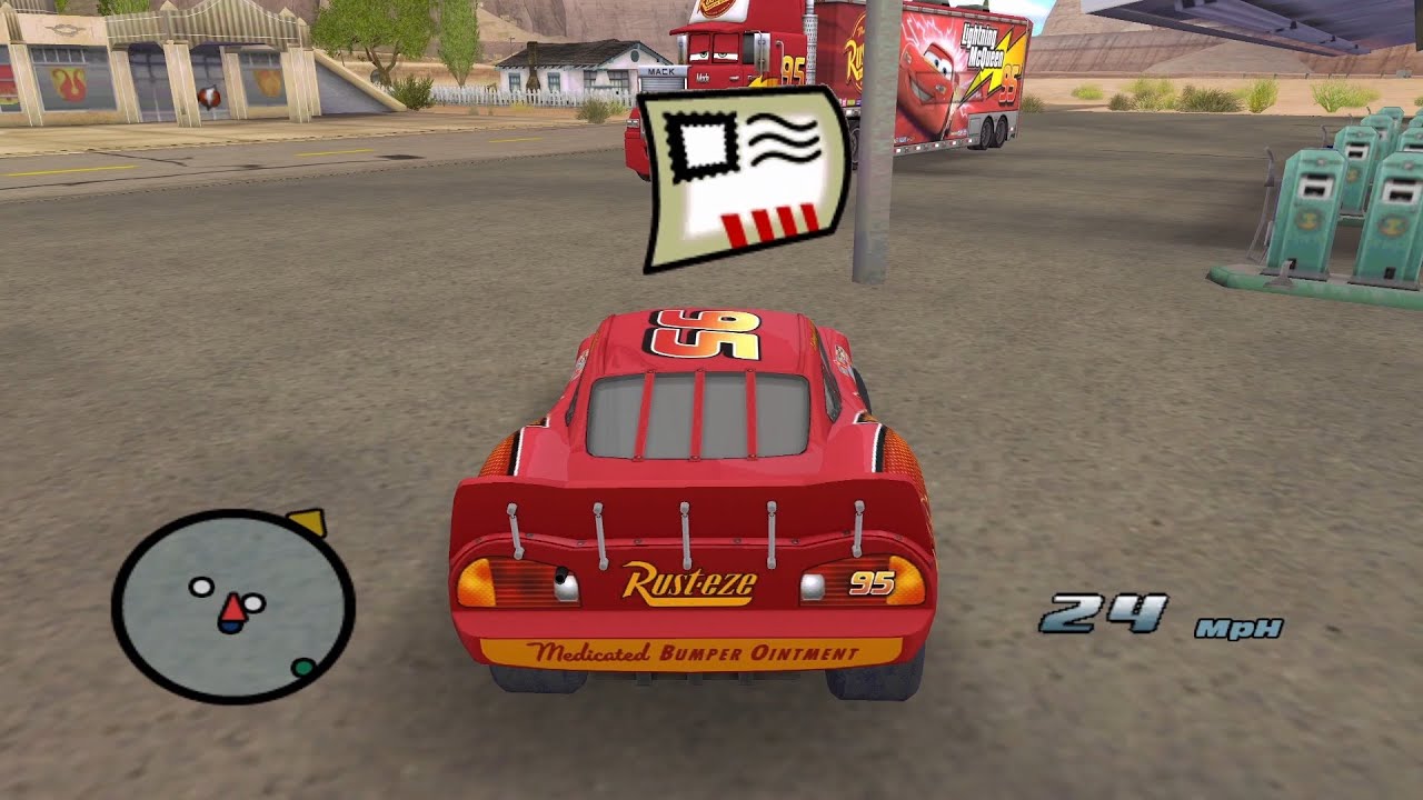 Cars Wii - Lizzie's Postcard Hunt - Radiator Springs (Dolphin)