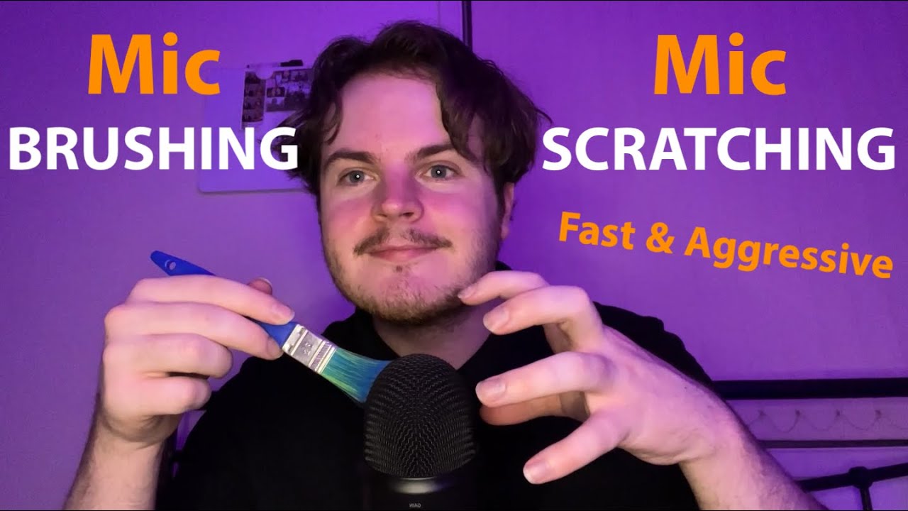 Fast & Aggressive ASMR Hand sounds, Mic Scratching + Mic Brushing