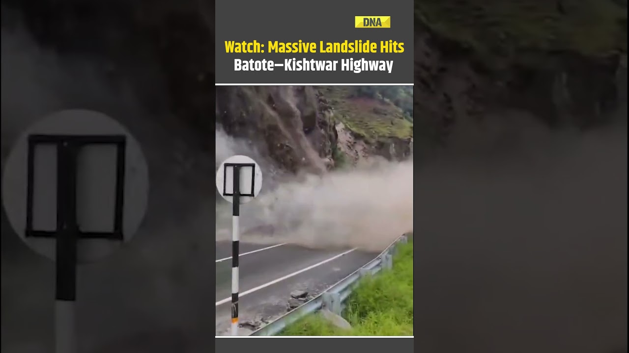 Jammu Kashmir Landslide Video: Massive Landslide Hits Batote&ndash;Kishtwar Highway | J&K News | NH-244