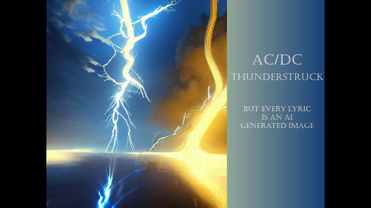 AC/DC - Thunderstruck - But every lyric is an AI generated image