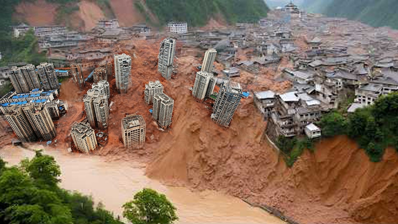 China in Turmoil: Sichuan Slammed by Floods and Landslides &mdash; Buildings Collapse, Roads Crushed