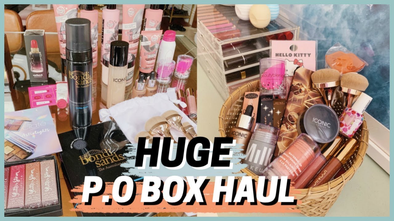 HUGE p.o box haul AND makeup try on! 😍