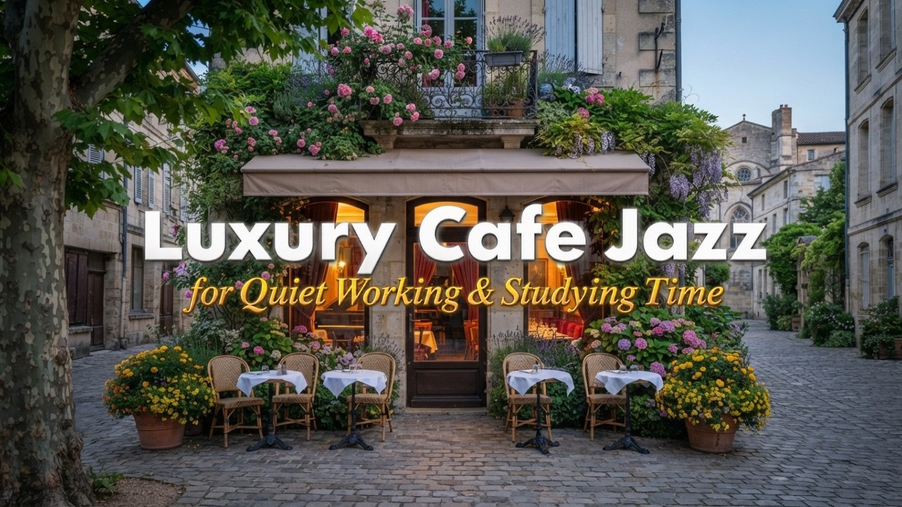 Peaceful Morning with Soft Jazz Music for Relaxing Time | Forest Coffee Shop & Caf&eacute; Atmosphere