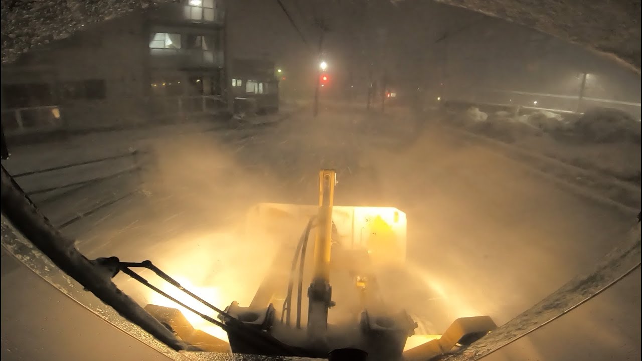 【大雪】1m弱吹溜まる試されすぎてるいつものエステ 除雪車の車窓から 191