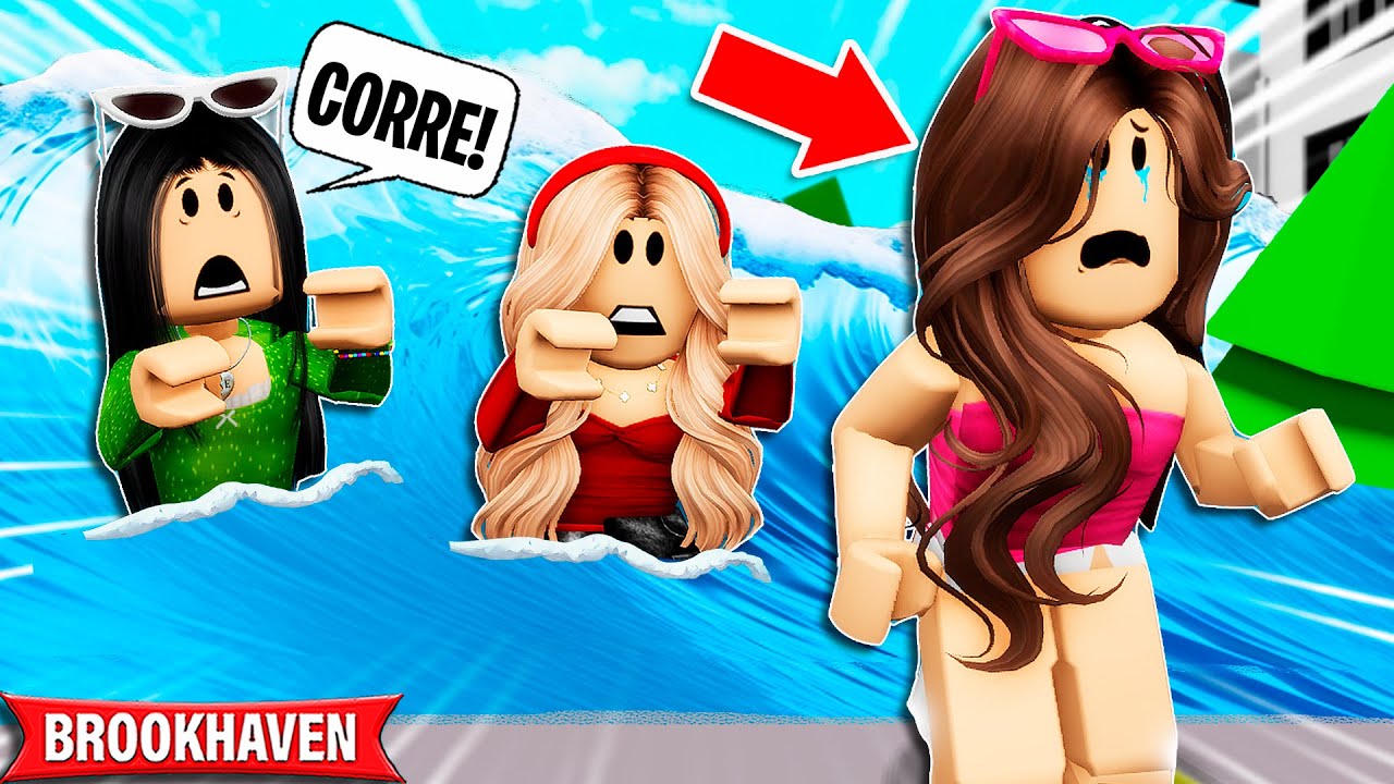 O MAIOR TSUNAMI de BROOKHAVEN | Historinhas Brookhaven Roblox | Bibi e Lud