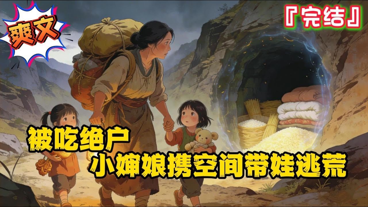 完结《被吃绝户，小婶娘携空间带娃逃荒》林云玥一朝穿越回古代，在这个物资匮乏的大麓朝，她带着空间里满满的物资，还有两个女儿走上逃荒路… #逃荒 #种田 #古代言情 #系统 #穿越 #萌宝 #小说 #空间