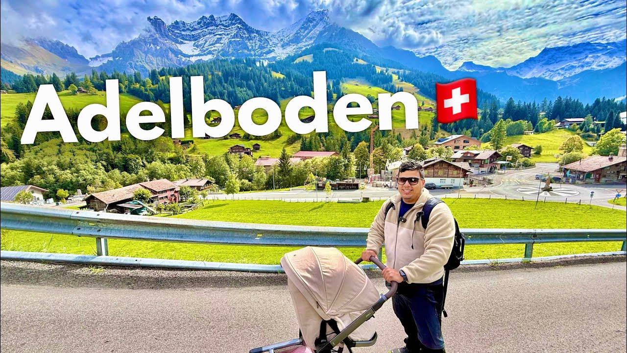 Пешеходная экскурсия по маленькому городку в Швейцарии.