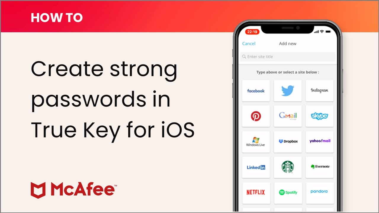 How to create strong passwords in True Key for iOS