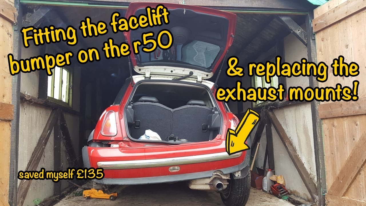 Замена заднего бампера и крепления выхлопной системы Mini Cooper R50 | Project Blender