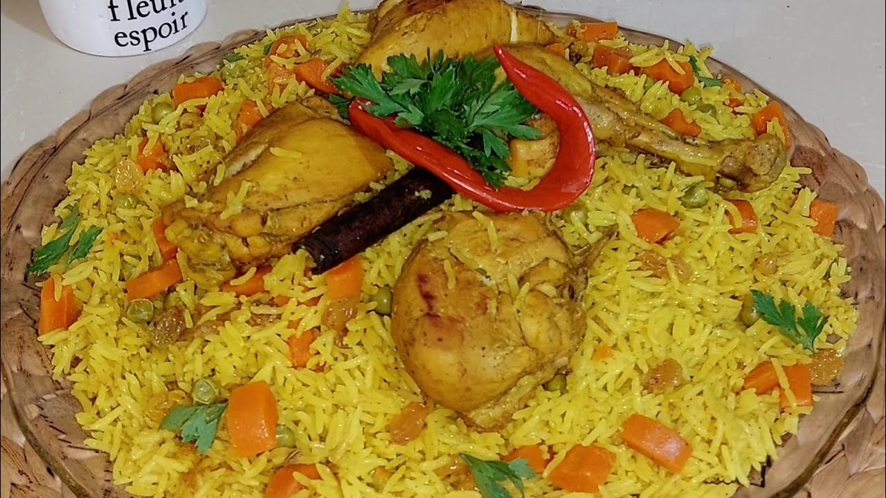 الارز بالدجاج و الخضر لذيذ جدا و سهل التحضير 👍وصفة سريعة و بسيطة للغذاء او العشاء‼️