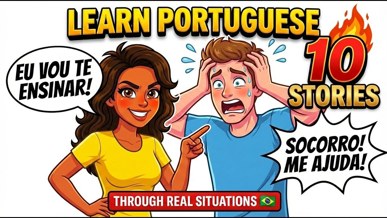10 Portuguese Stories with Dialogues 🇧🇷 | Beginner Brazilian Portugues