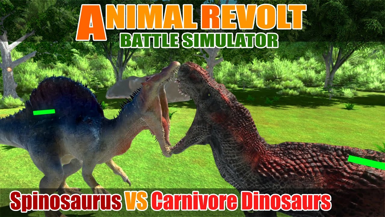 Spinosaurus vs Carnivore Dinosaurs - Animal Revolt Battle Simulator