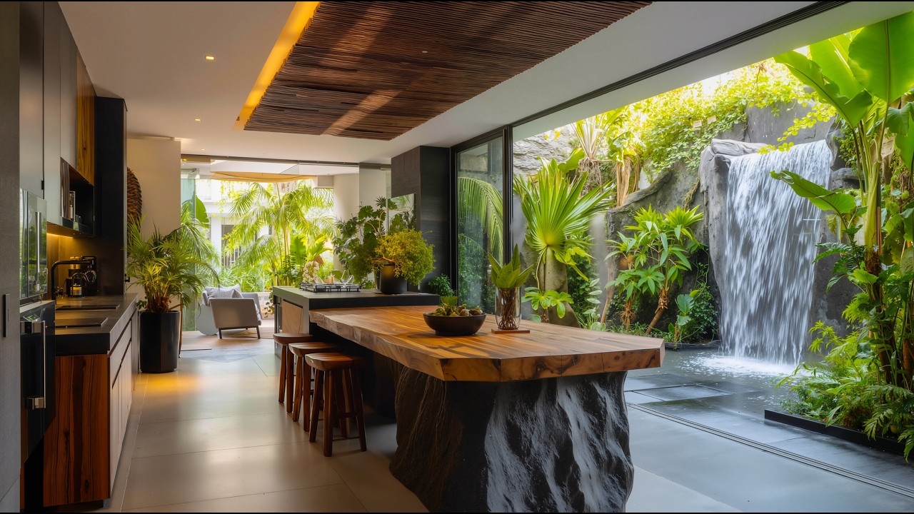 Tour This Tropical Home with Smooth Jazz Music That Will Amaze You 🌿Peaceful Jazz Lounge