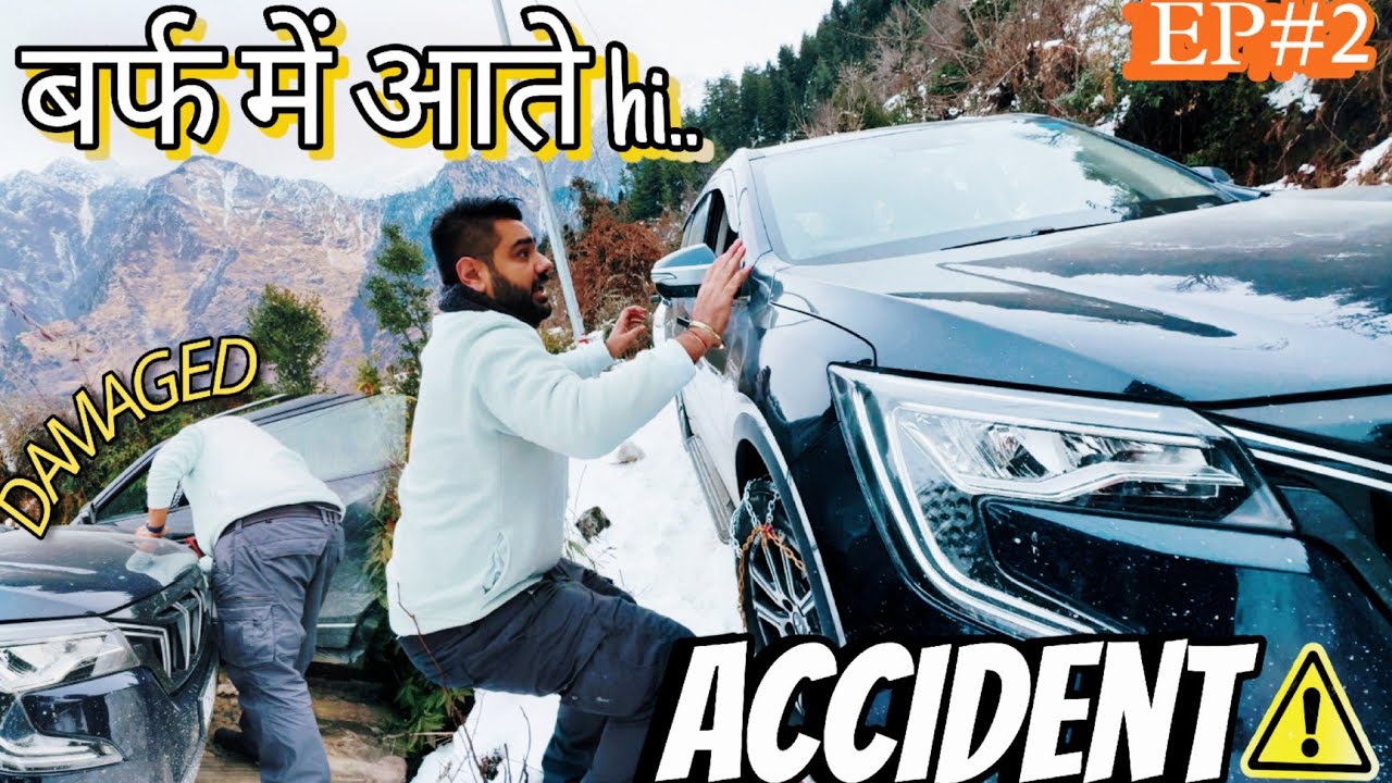 Snow mein Pahunchte hi Apni Xuv700 ka Accident ho gya 😭 | Auli Snowfall