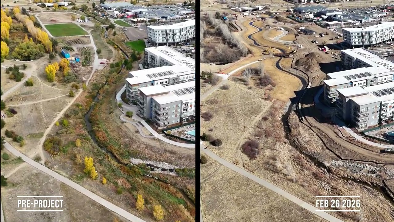 Feb 28 2026 | Transforming Westerly Creek at Stanley Marketplace | Drone Construction Update