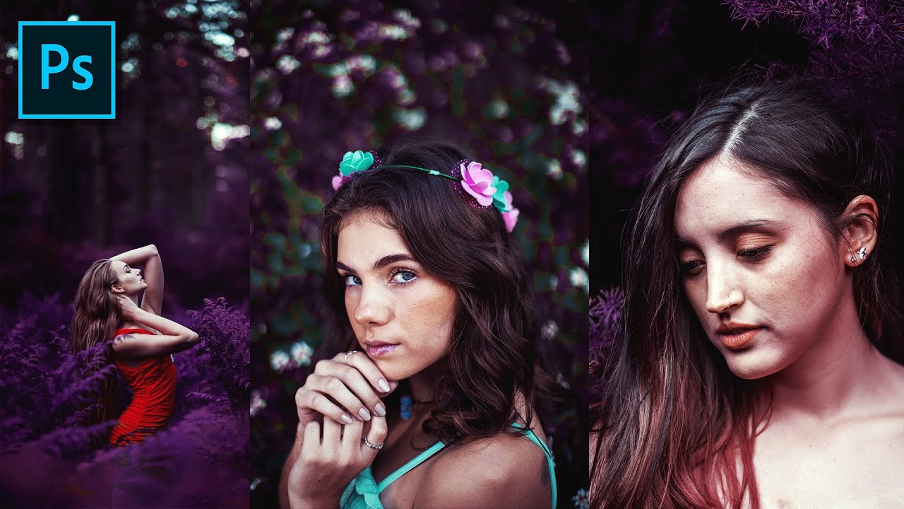 How to Edit violet colour grading in Photoshop | violet colour Tone