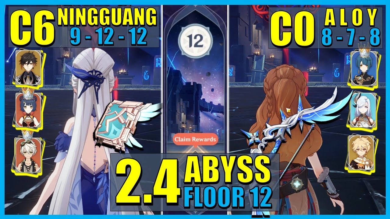 Giving some ❤️ to Aloy and Ningguang new skin 2.4 Spiral Abyss Floor 12 | Genshin Impact