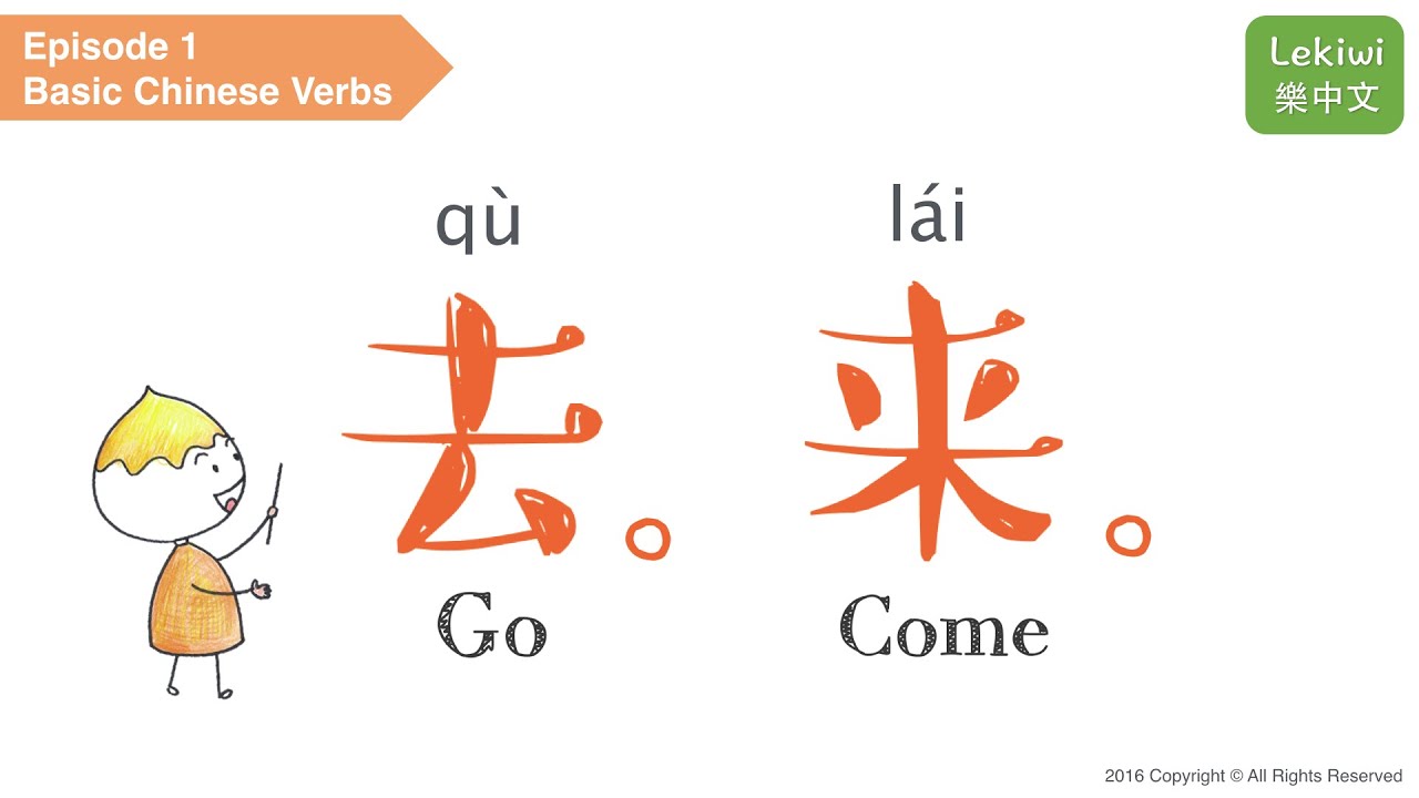 【Lekiwi】 Learn Basic Chinese Verb EP1 - Go & Come 去. 来 qù . lái ⎢樂中文