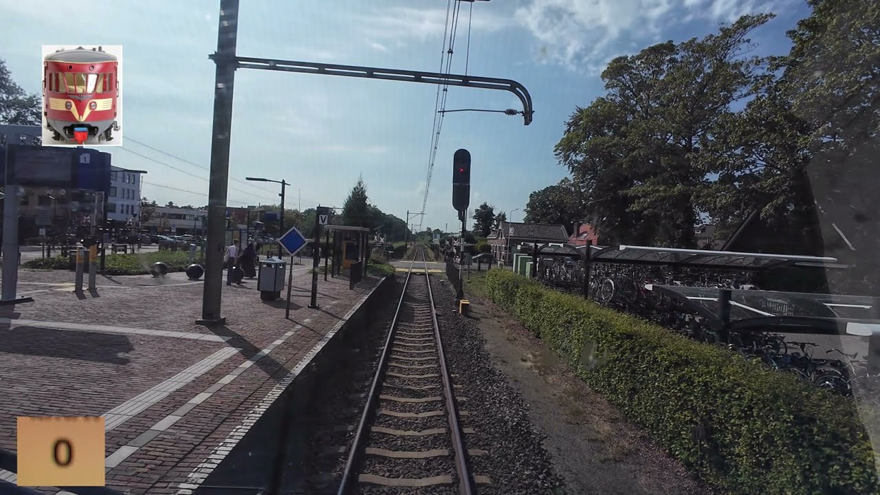 Поездка с машинистом поезда из Барна в Утрехт. (со спидометром)