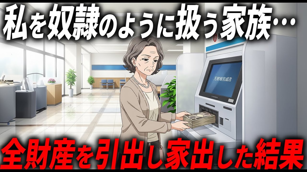 【銀行引き出し】私を家政婦扱いする夫と息子夫婦…我慢の限界が来た私は…