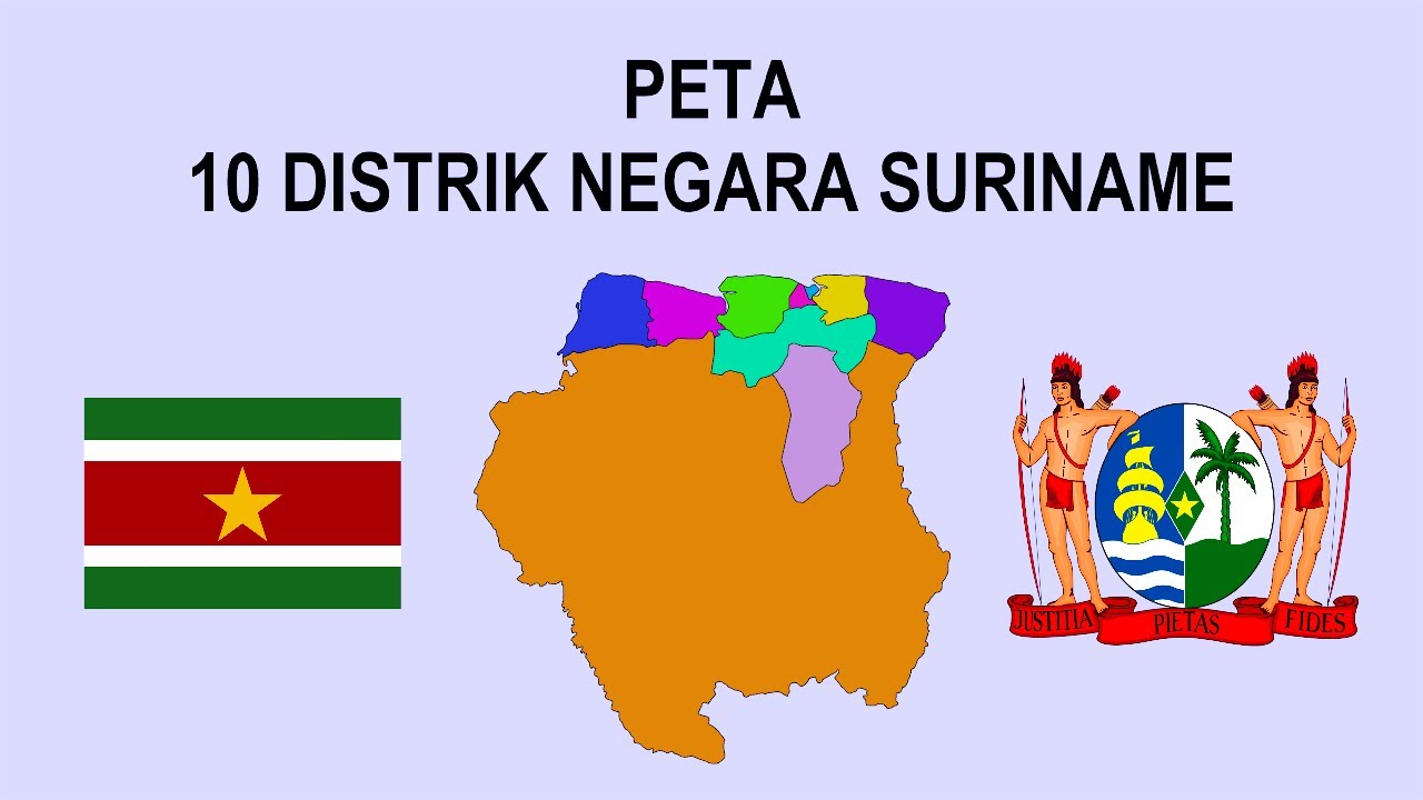 PETA DISTRIK NEGARA SURINAME