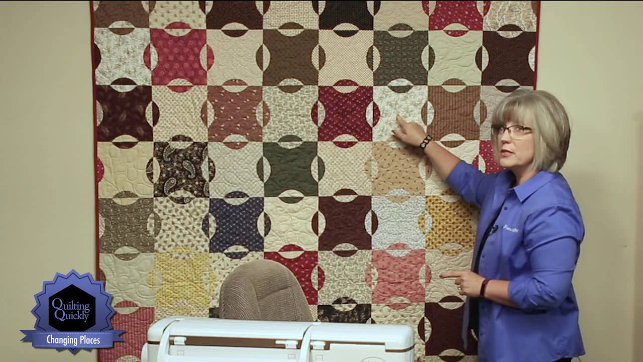 Quilting Quickly: Changing Places -- Throw Quilt Pattern using 10" Squares