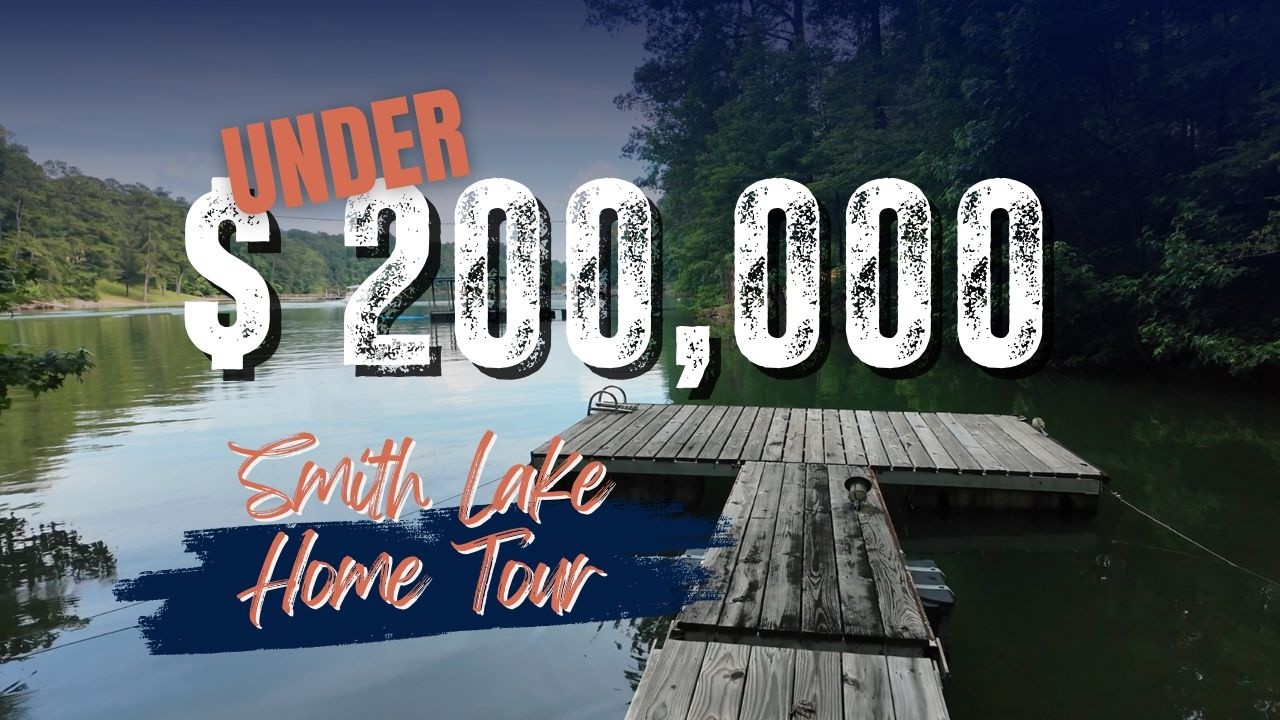 📍 Smith Lake Home Tour | Over 100' Waterfront Tiny Home + Camper! | Smith Lake Home for Sale