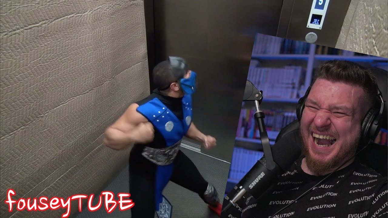 MORTAL KOMBAT ELEVATOR PRANK! | fouseyTUBE Reaction