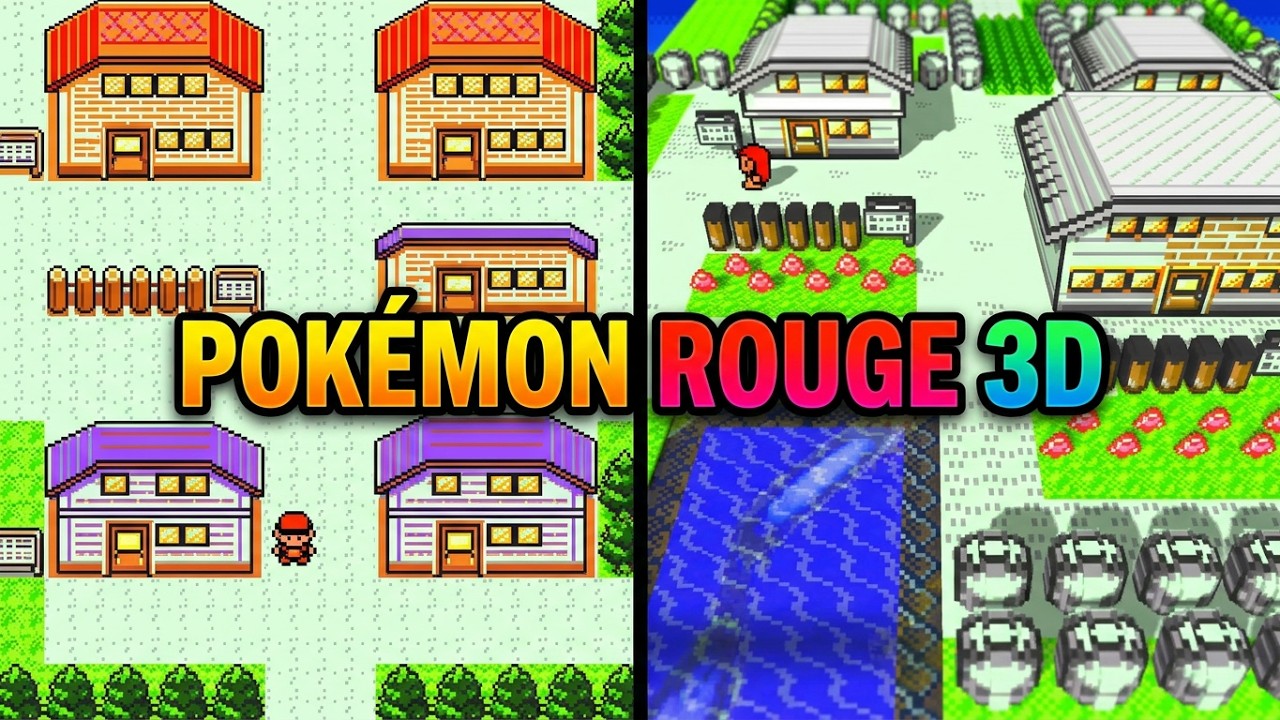Pokemon Red Gen 1 Recompilation Project ( MOD 3D ) #1 FR