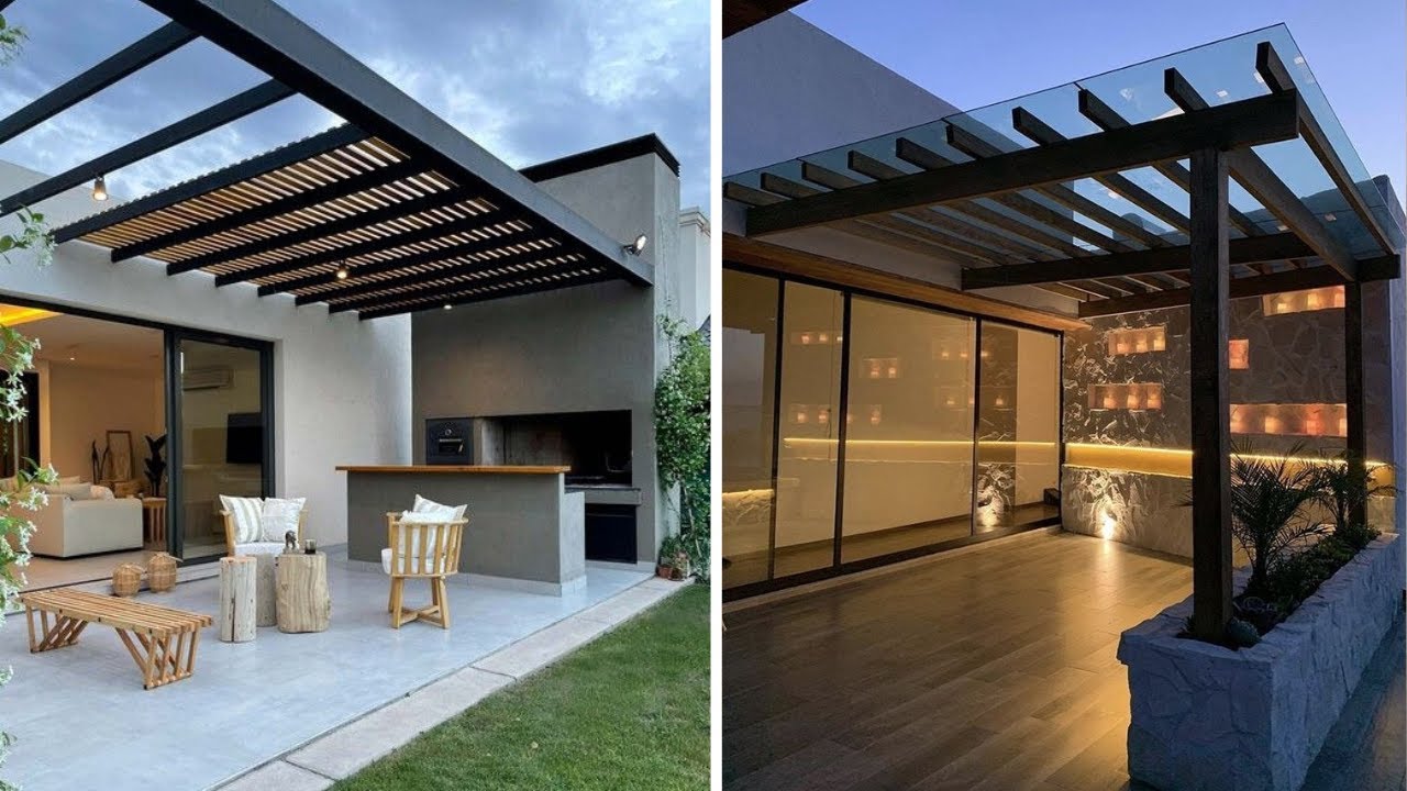 +199 Hermosas PERGOLAS DE MADERA | Paisajismo en el patio trasero, cenadores y porches